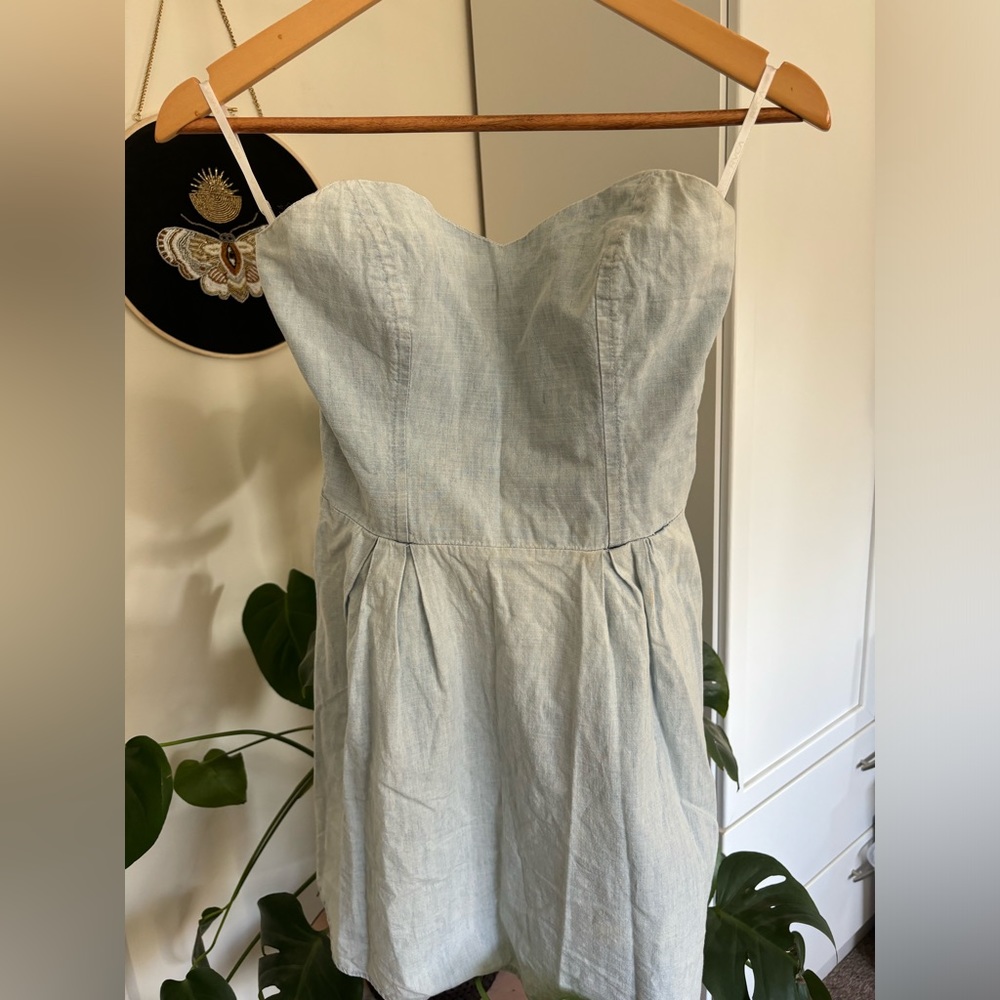 RVCA Strapless Denim Mini Dress size L